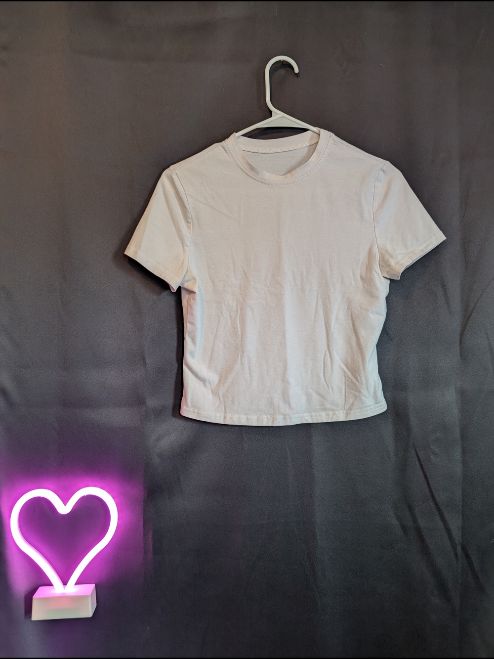SHEIN White Short Sleeve Tee Basic Minimalist Cropped Medium